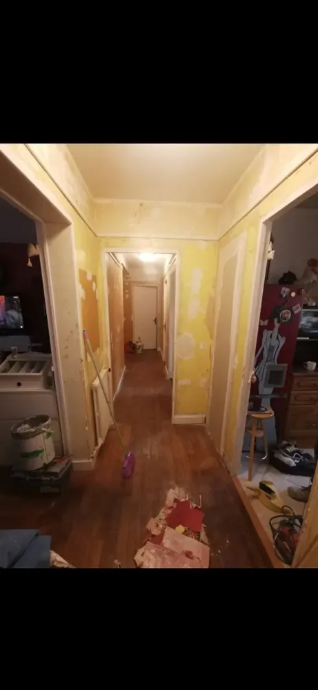 Pose de briques de parment - avant